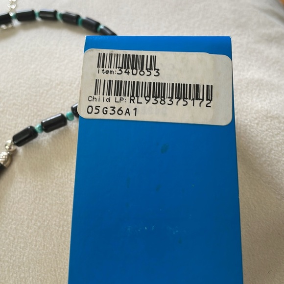 NWT Genuine Jay King Turquoise Inlay Necklace with Black Stone - Picture 7 of 7